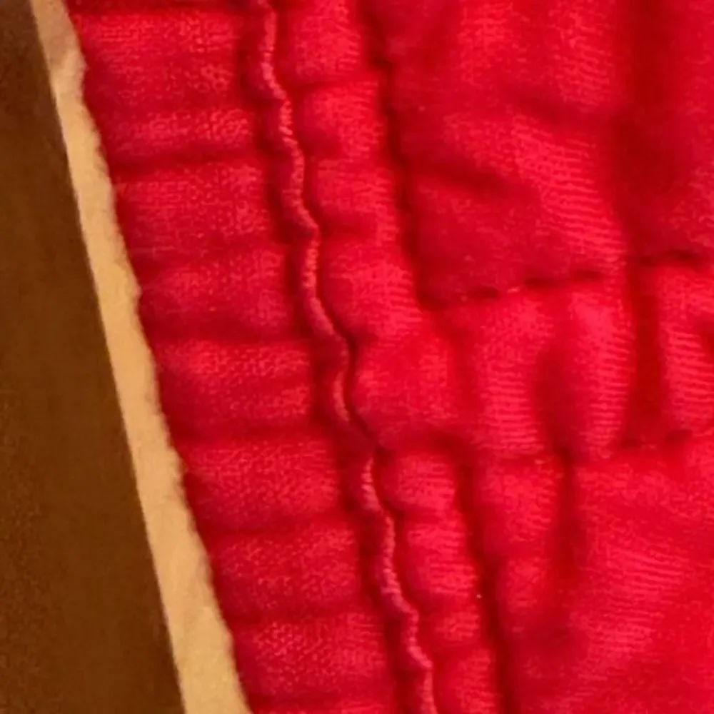 Tommy Hilfiger Red Twin Quilt T Stitching Preppy Americana Bedding 64 x 80